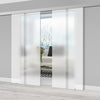 Double Glass Sliding Door - Crichton 8mm Obscure Glass - Clear Printed Design - Planeo 60 Pro Kit