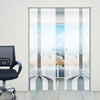 Crombie 8mm Obscure Glass - Clear Printed Design - Double Absolute Pocket Door
