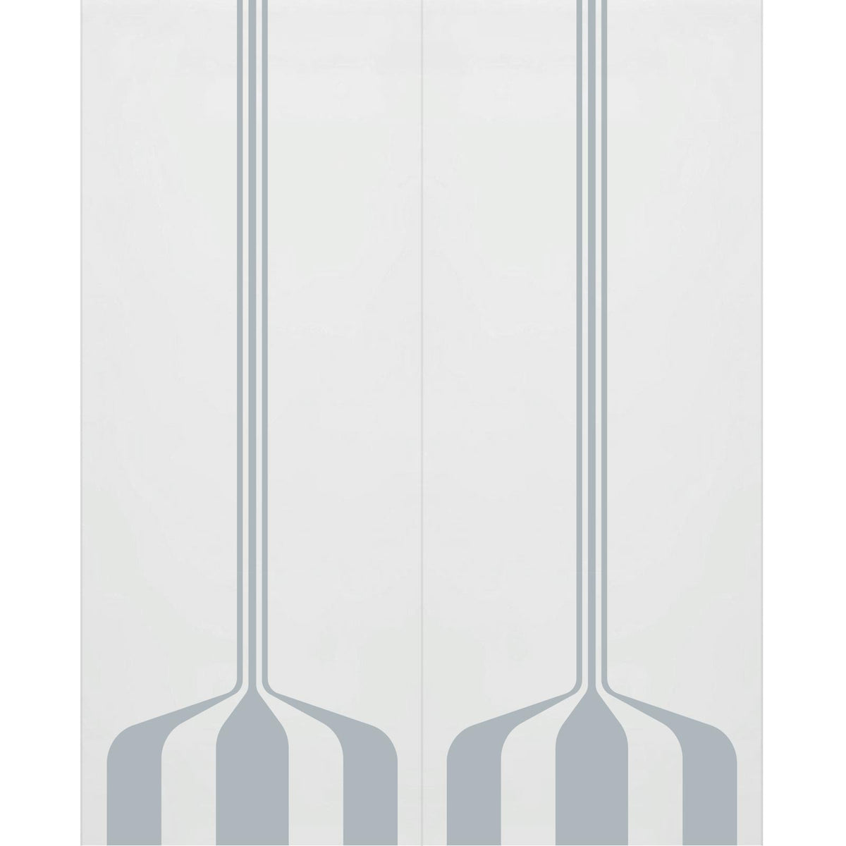 Double Glass Sliding Door - Crombie 8mm Obscure Glass - Clear Printed Design - Planeo 60 Pro Kit