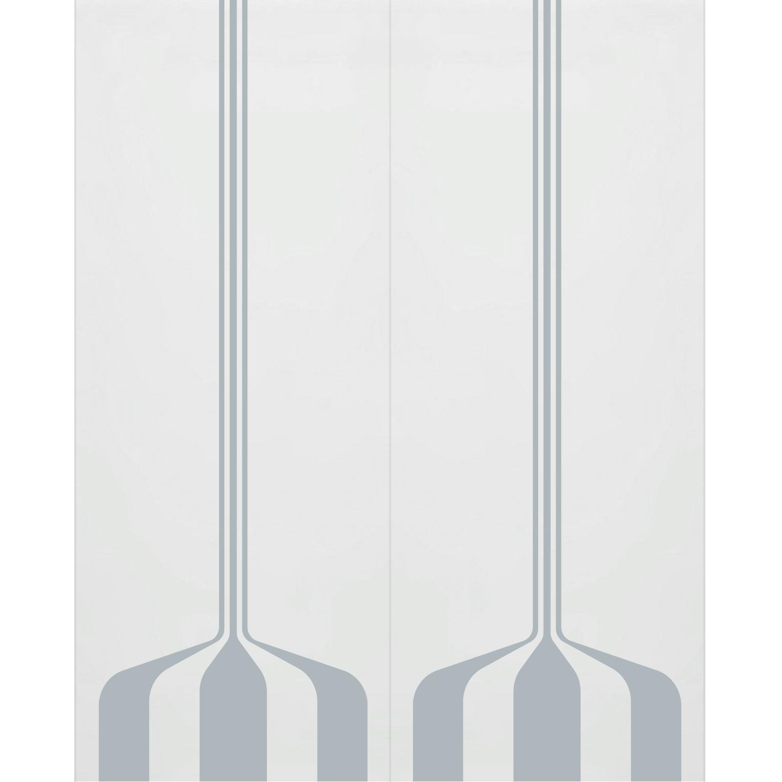 Double Glass Sliding Door - Crombie 8mm Obscure Glass - Clear Printed Design - Planeo 60 Pro Kit