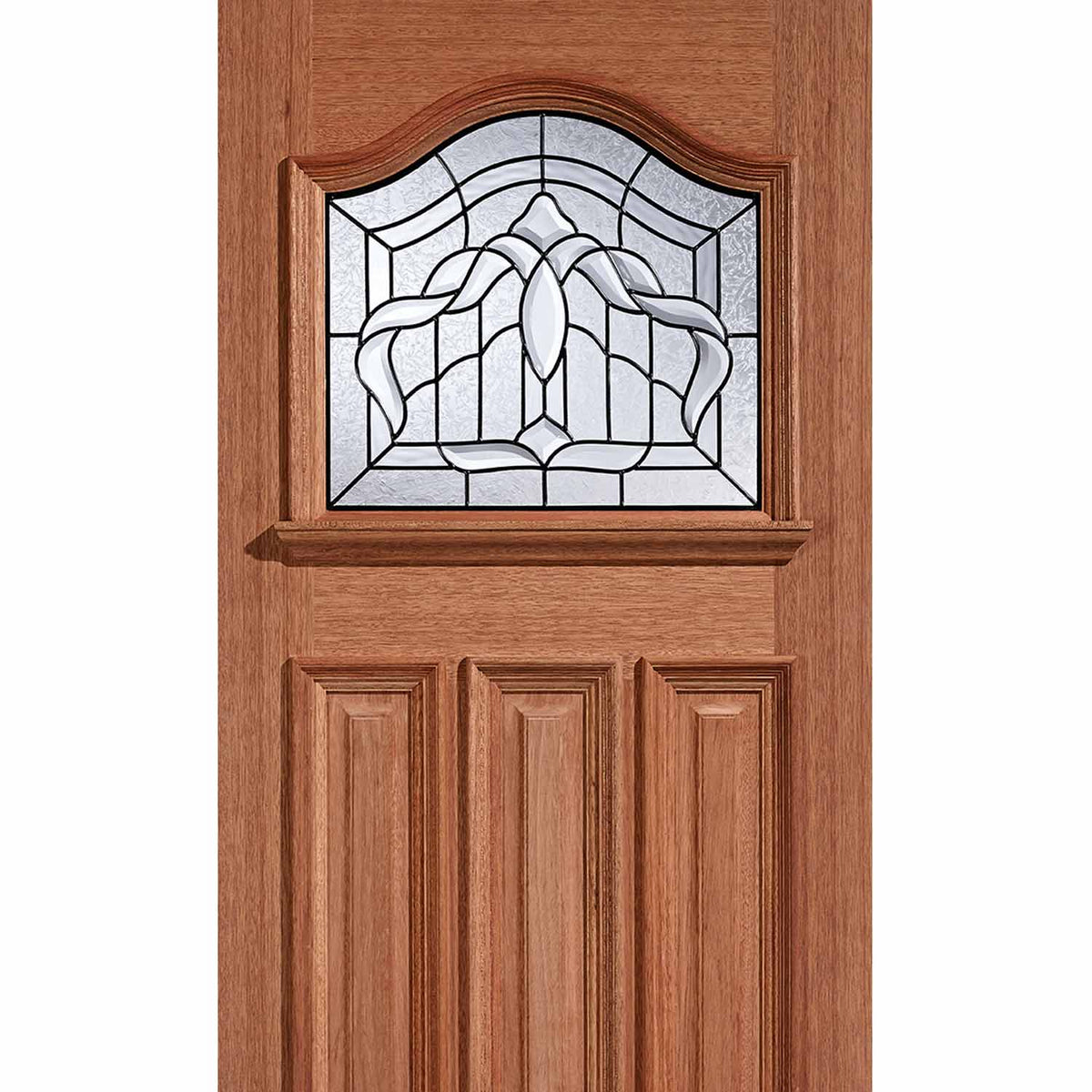Classic Mahogany Estate Crown Double Door and Frame Set - Tri Glazing, From LPD Joinery