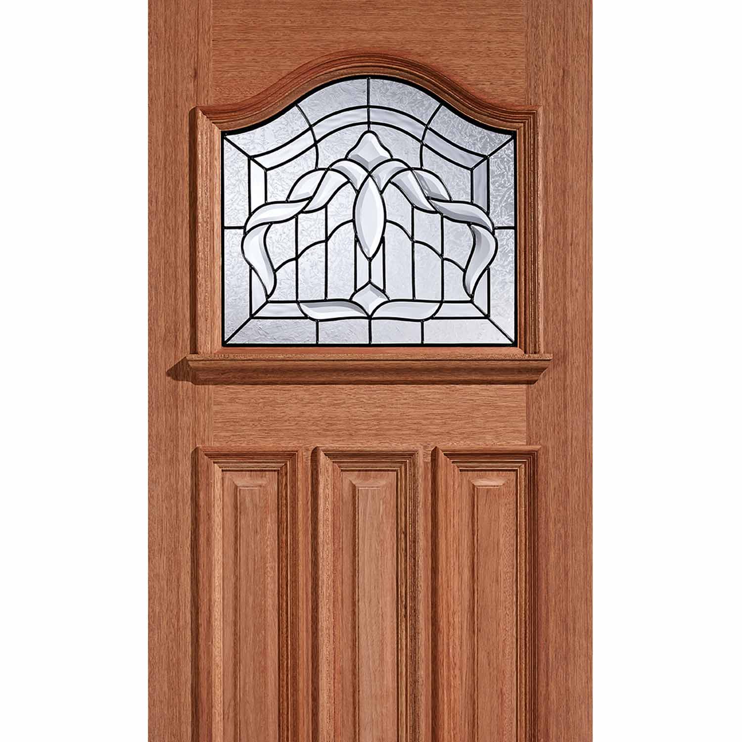 Classic Mahogany Estate Crown Double Door and Frame Set - Tri Glazing, From LPD Joinery
