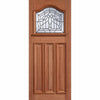Classic Mahogany Estate Crown Double Door and Frame Set - Tri Glazing, From LPD Joinery