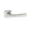 Crystal Forme Designer Lever on Minimal Square Rose - Polished Chrome