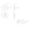 Steelworx CST1025 Disability Bathroom Thumb Turn & Release - 2 Finishes