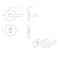 Steelworx CST1025 Disability Bathroom Thumb Turn & Release - 2 Finishes