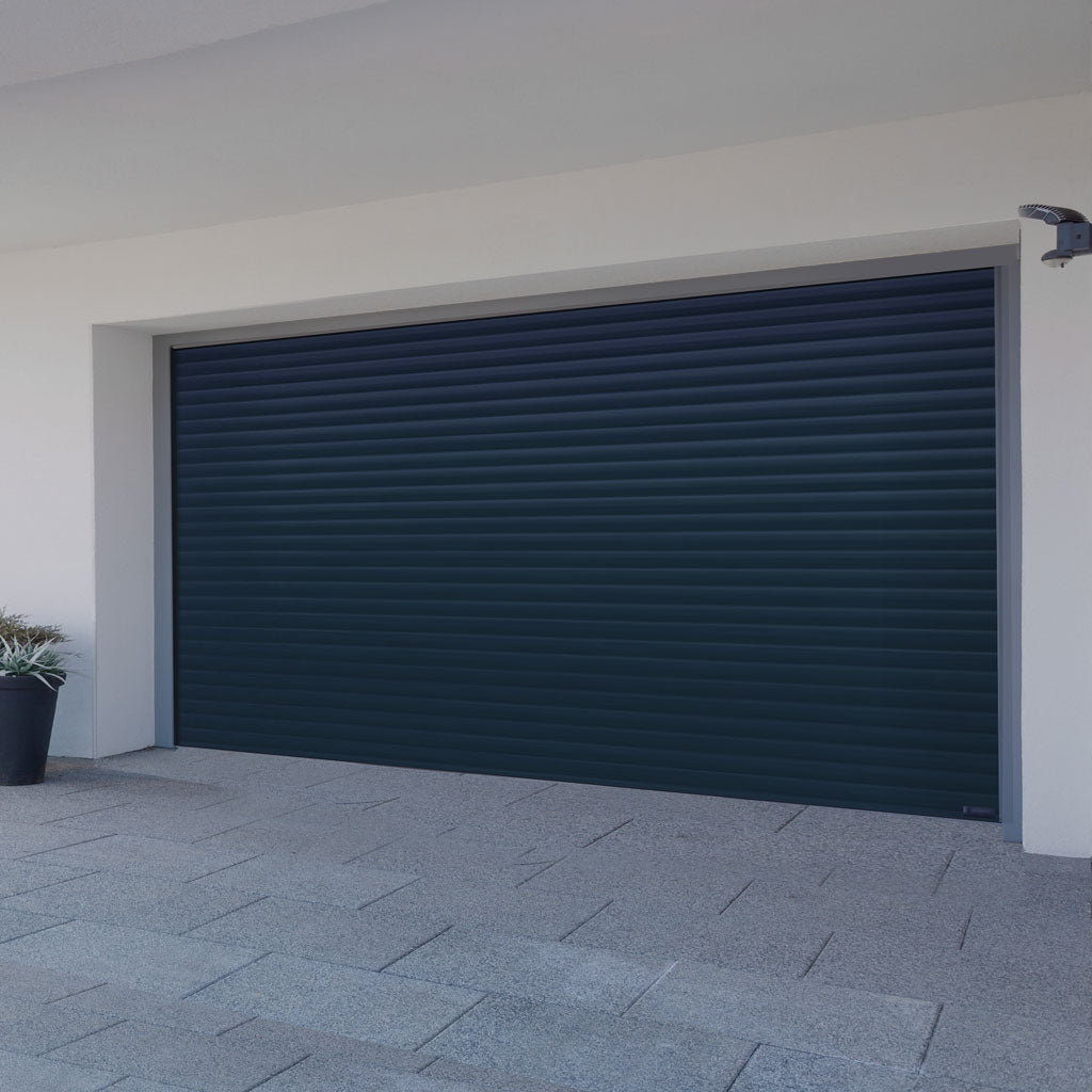 Gliderol Electric Insulated Roller Garage Door from 4291 to 4710mm Wide - Dark Blue