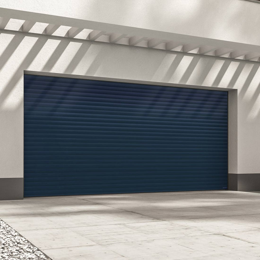Gliderol Electric Insulated Roller Garage Door from 3360 to 4290mm Wide - Dark Blue