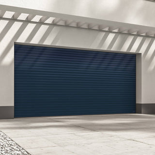 Image: Gliderol Electric Insulated Roller Garage Door from 3360 to 4290mm Wide - Dark Blue