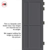 Marfa 4 Panel Solid Wood Internal Door Pair UK Made DD6313  - Eco-Urban® Stormy Grey Premium Primed