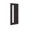 Bespoke Fire Door - Flush American Dark Grey Ash Veneer - 30 Minute Fire Rated - Clear Glass - 06 - Prefinished