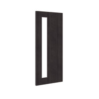 Bespoke Fire Door - Flush American Dark Grey Ash Veneer - 30 Minute Fire Rated - Clear Glass - 06 - Prefinished
