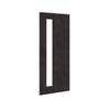 Bespoke Door - Flush American Dark Grey Ash Veneer - Clear Glass - 06 - Prefinished