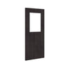Bespoke Fire Door - Flush American Dark Grey Ash Veneer - 30 Minute Fire Rated - Clear Glass - 01 - Prefinished