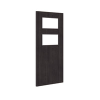 Bespoke Fire Door - Flush American Dark Grey Ash Veneer - 30 Minute Fire Rated - Clear Glass - 02 - Prefinished