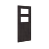 Bespoke Door - Flush American Dark Grey Ash Veneer - Clear Glass - 02 - Prefinished