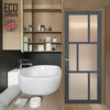 Handmade Eco-Urban Milan 6 Pane Solid Wood Internal Door UK Made DD6422SG Frosted Glass - Eco-Urban® Stormy Grey Premium Primed