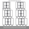 Room Divider - Handmade Eco-Urban® Leith with Two Sides DD6316F - Frosted Glass - Premium Primed - Colour & Size Options
