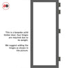 Baltimore 1 Pane Solid Wood Internal Door Pair UK Made DD6301G - Clear Glass - Eco-Urban® Stormy Grey Premium Primed