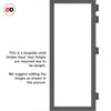 Eco-Urban Baltimore 1 Pane Solid Wood Internal Door Pair UK Made DD6301SG - Frosted Glass - Eco-Urban® Stormy Grey Premium Primed