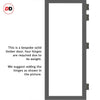 Bespoke Room Divider - Eco-Urban® Baltimore Door Pair DD6301F - Frosted Glass with Full Glass Side - Premium Primed - Colour & Size Options