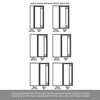 Room Divider - Handmade Eco-Urban® Suburban Door DD6411CF Clear Glass (2 FROSTED CORNER PANES) - Premium Primed - Colour & Size Options