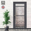 Handmade Eco-Urban Malvan 4 Pane Solid Wood Internal Door UK Made DD6414G Clear Glass - Eco-Urban® Stormy Grey Premium Primed