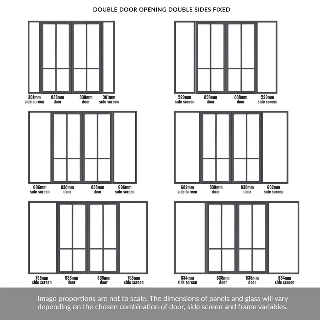 Room Divider Handmade EcoUrban Bronx Door Pair with Two Sides DD631