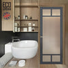 Handmade Eco-Urban Sydney 5 Pane Solid Wood Internal Door UK Made DD6417SG Frosted Glass - Eco-Urban® Stormy Grey Premium Primed
