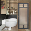Handmade Eco-Urban Sydney 5 Pane Door DD6417SG Frosted Glass - Dark Grey Premium Primed