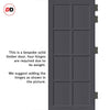 Perth 8 Panel Solid Wood Internal Door Pair UK Made DD6318  - Eco-Urban® Stormy Grey Premium Primed