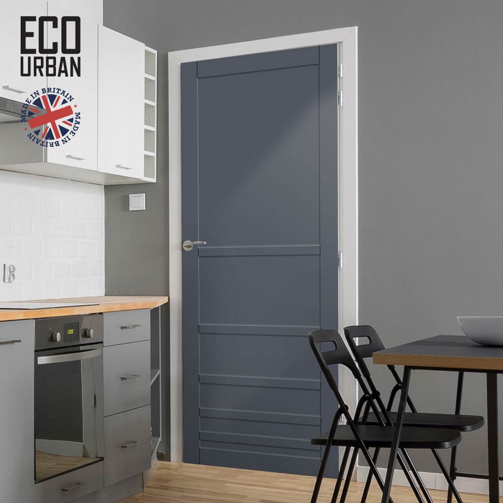 Stockholm 7 Panel Solid Wood Internal Door UK Made DD6407 - Eco-Urban® Stormy Grey Premium Primed