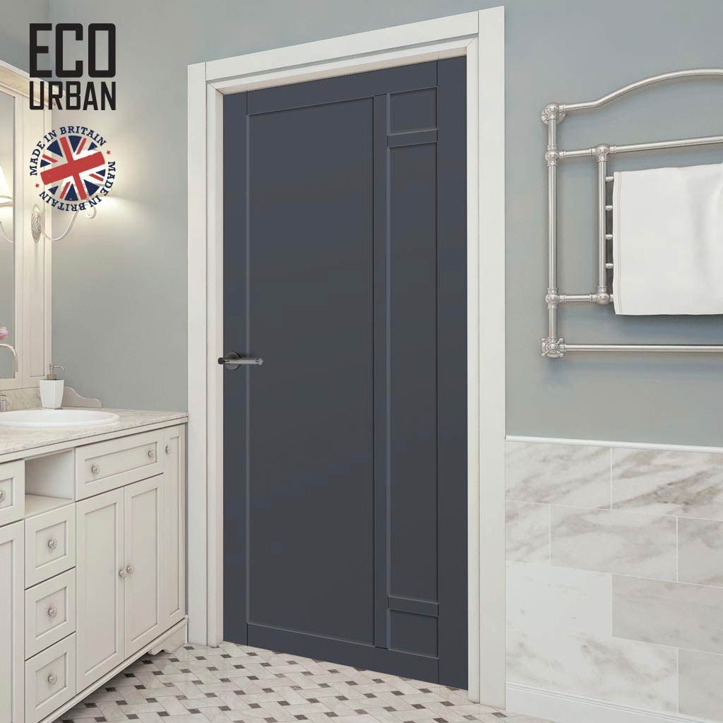 Handmade Eco-Urban Suburban 4 Panel Door DD6411 - Dark Grey Premium Primed