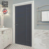 Suburban 4 Panel Solid Wood Internal Door UK Made DD6411 - Eco-Urban® Stormy Grey Premium Primed