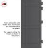 Leith 9 Panel Solid Wood Internal Door Pair UK Made DD6316  - Eco-Urban® Stormy Grey Premium Primed