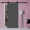 Bespoke Top Mounted Sliding Track & Solid Wood Door - Eco-Urban® Bronx 4 Panel Door DD6315 - Premium Primed Colour Options