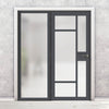 Bespoke Room Divider - Eco-Urban® Jura Door DD6431F - Frosted Glass with Full Glass Side - Premium Primed - Colour & Size Options