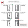 Bespoke Room Divider - Eco-Urban® Jura Door DD6431F - Frosted Glass with Full Glass Side - Premium Primed - Colour & Size Options