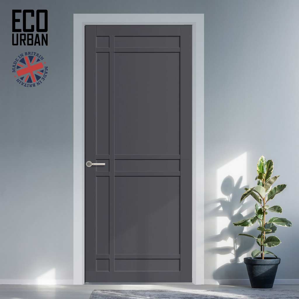 Leith 9 Panel Solid Wood Internal Door UK Made DD6316 - Eco-Urban® Stormy Grey Premium Primed