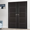 Laminate Vancouver Dark Grey Door Pair - Prefinished