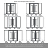 Room Divider - Handmade Eco-Urban® Portobello with Two Sides DD6438CF Clear Glass (1 FROSTED PANE) - Premium Primed - Colour & Size Options