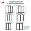 Bespoke Room Divider - Eco-Urban® Baltimore Door Pair DD6301F - Frosted Glass with Full Glass Sides - Premium Primed - Colour & Size Options