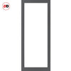 Urban Ultimate® Room Divider Baltimore 1 Pane Door Pair DD6301F - Frosted Glass with Full Glass Sides - Colour & Size Options