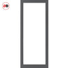 Urban Ultimate® Room Divider Baltimore 1 Pane Door Pair DD6301F - Frosted Glass with Full Glass Side - Colour & Size Options