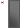 Baltimore 1 Pane Solid Wood Internal Door UK Made DD6301SG - Tinted Glass - Eco-Urban® Stormy Grey Premium Primed