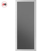 Baltimore 1 Pane Solid Wood Internal Door Pair UK Made DD6301SG - Tinted Glass - Eco-Urban® Mist Grey Premium Primed