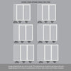 Room Divider - Handmade Eco-Urban® Baltimore Door Pair DD6301F - Frosted Glass - Premium Primed - Colour & Size Options