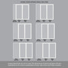 Room Divider - Handmade Eco-Urban® Baltimore Door Pair DD6301C - Clear Glass - Premium Primed - Colour & Size Options