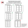 Bespoke Room Divider - Eco-Urban® Manchester Door Pair DD6306F - Frosted Glass with Full Glass Sides - Premium Primed - Colour & Size Options