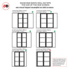 Bespoke Room Divider - Eco-Urban® Manchester Door Pair DD6306C - Clear Glass with Full Glass Sides - Premium Primed - Colour & Size Options